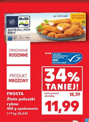 Złote paluszki rybne Frosta promocja w Kaufland