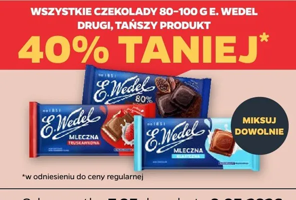 Czekolada E.Wedel promocja w Netto