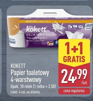 Papier toaletowy 4-warstwowy KOKETT promocja w Aldi
