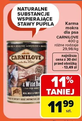 Karma mokra dla psa różne rodzaje promocja w Carrefour