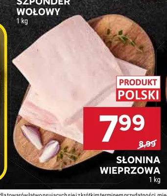 Słonina wieprzowa promocja w Stokrotka