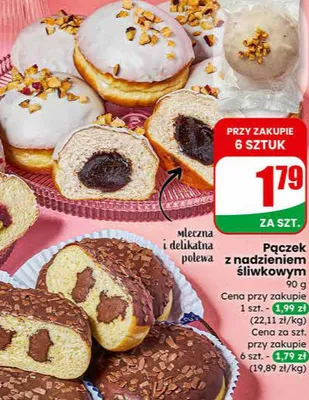 Pączek z nadzieniem czekoladowym promocja w Dino