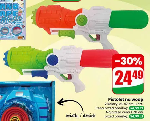Pistolet na wodę promocja w Dino