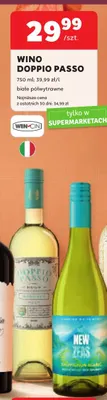 Wino białe Doppio Passo półwytrawne promocja w Stokrotka