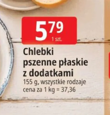 Chlebki pszenne płaskie z dodatkami promocja w Leclerc