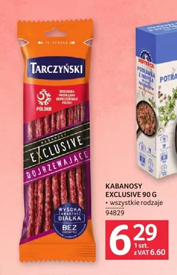Kabanosy Exclusive Tarczyński promocja w Selgros