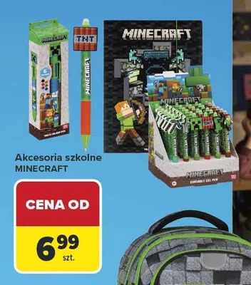 Akcesoria szkolne Minecraft promocja w Carrefour