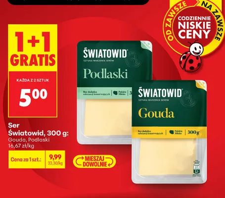 Ser Podlaski 300 g 1+1 GRATIS promocja w Biedronka