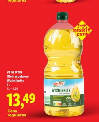 Olej rzepakowy Wyśmienity Vita D'Or promocja w Lidl
