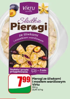 Pierogi ze śliwkami i masłem waniliowym Virtu promocja w Dino