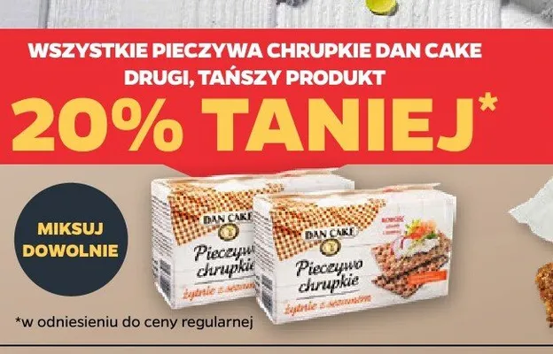 Pieczywo chrupkie żytnie z sezamem Dan Cake promocja w Netto