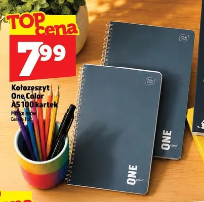 Kołozeszyt Interdruk One Color A5 100 kartek promocja w TOPAZ