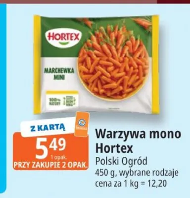 Warzywa mono Hortex promocja w Leclerc