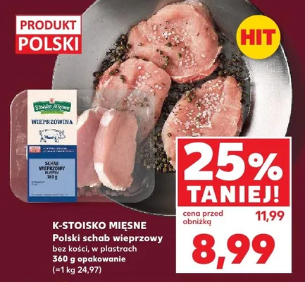 Schab wieprzowy bez kości, w plastrach promocja w Kaufland