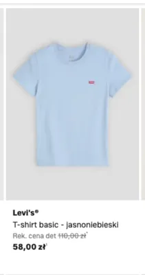 T-shirt basic Levi's jasnoniebieski promocja w Lounge by Zalando