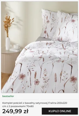 Komplet pościeli z bawełny satynowej Fralina home&you promocja w home&you