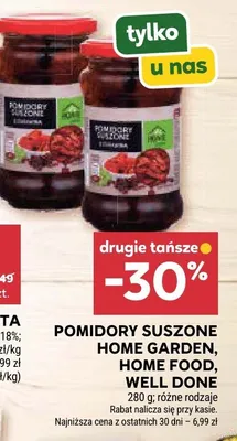 Pomidory suszone Home Food promocja w Stokrotka