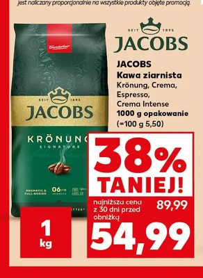 Kawa ziarnista Jacobs Crema promocja w Kaufland