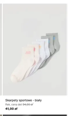 Skarpety sportowe New Balance białe promocja w Lounge by Zalando