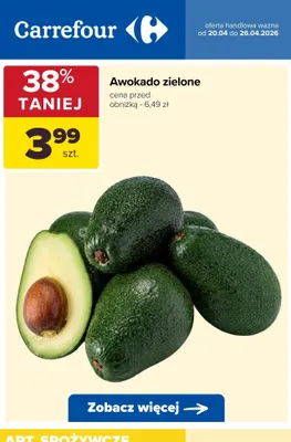 Awokado zielone promocja w Carrefour