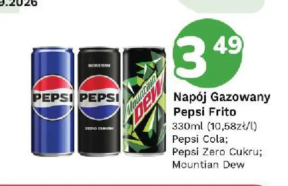 Napój gazowany Pepsi Cola promocja w Limonka