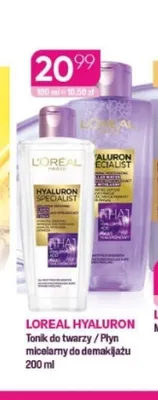 Płyn micelarny do demakijażu L'ORÉAL Hyaluron 200ml promocja w Drogerie Koliber