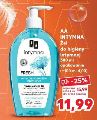 Żel do higieny intymnej AA Intymna Fresh promocja w Kaufland