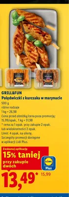 Polędwiczki z kurczaka w marynacie Grill&Fun promocja w Lidl