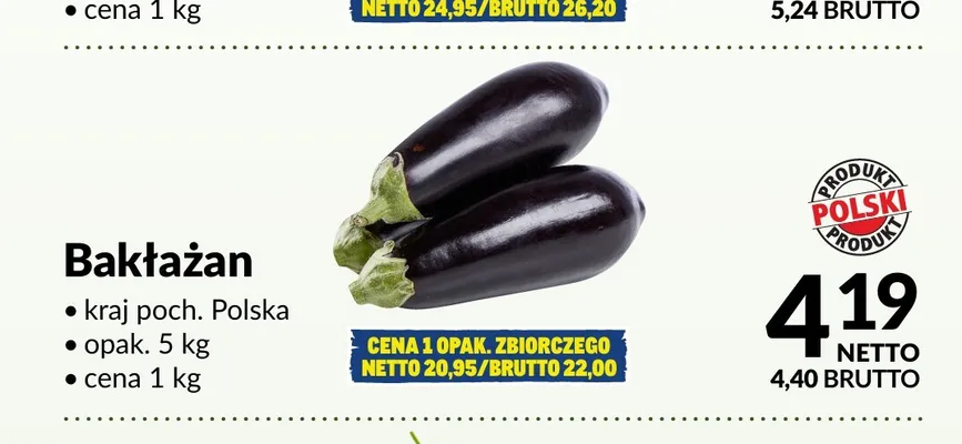 Bakłażan promocja w Makro