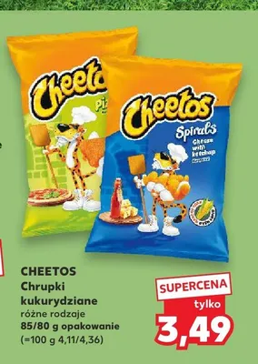 Chrupki kukurydziane Cheetos Spirals cheese & ketchup promocja w Kaufland