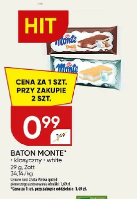Baton Monte klasyczny Zott promocja w Chata Polska