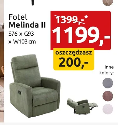 Fotel Melinda Ii promocja w Black Red White