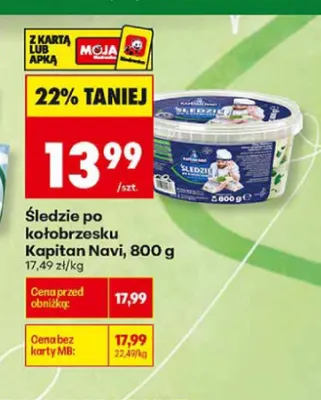 Śledzie po kołobrzesku Kapitan Navi promocja w Biedronka