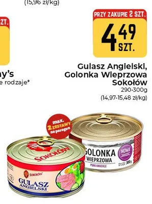 Gulasz Angielski Sokołów promocja w Społem Częstochowa