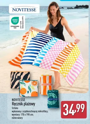 Ręcznik plażowy Novitesse promocja w Aldi