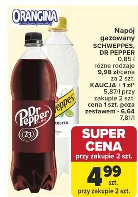 Napój gazowany Schweppes promocja w Carrefour Market