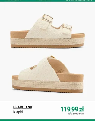 Klapki GRACELAND promocja w Deichmann
