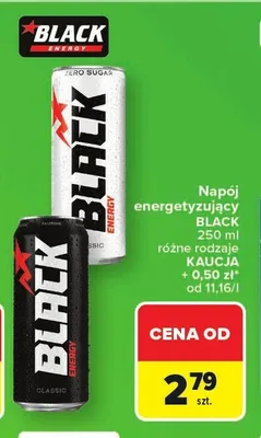 Napój energetyzujący BLACK promocja w Carrefour