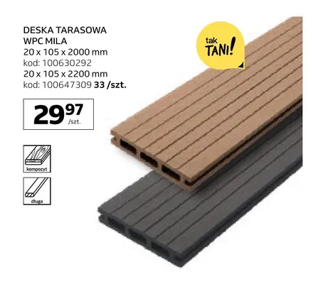 Deska tarasowa Wpc Mila promocja w Komfort