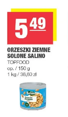 Orzeszki ziemne solone Salino Topfood promocja w SPAR