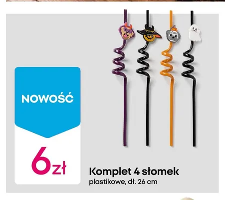 Komplet 4 słomek promocja w Pepco