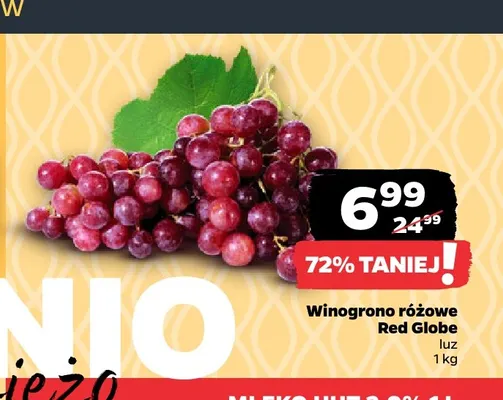 Winogrona różowe Red Globe promocja w Netto