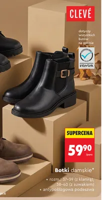Botki damskie Clevé promocja w Biedronka