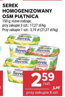 Serek homogenizowany osm piątnica różne rodzaje promocja w Stokrotka