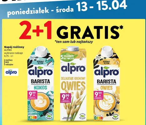 Napój roślinny Delikatnie kremowy Owies promocja w Intermarche