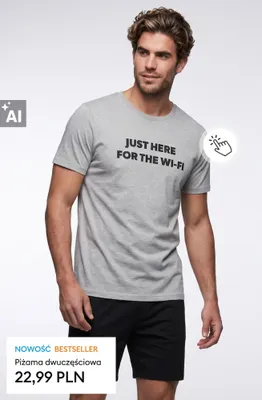 Piżama dwuczęściowa promocja w Sinsay