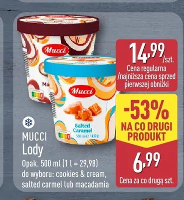 Lody Mucci Macadamia promocja w Aldi