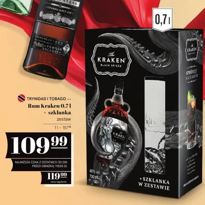 Rum Kraken + szklanka zestaw promocja w POLOmarket