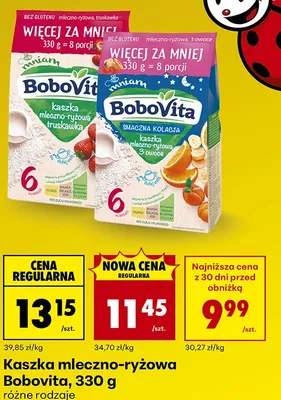 Kaszka mleczno-ryżowa truskawka promocja w Biedronka