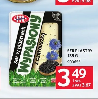 Ser w plastrach Wypasiony z czarnuszką Mlekovita promocja w Selgros